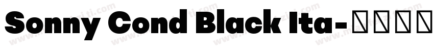 Sonny Cond Black Ita字体转换